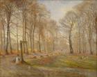 Late Autumn Day in the Jægersborg Deer Park, North of Copenhagen, 1886 (oil on canvas)
