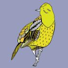 Yoko Yellowhammer, pen and in, digitally coloured