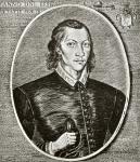 Portrait of John Donne, dated 1591, frontispiece to 'The Poems of John Donne', published 1942 (litho) (detail of 330011);