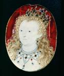 Miniature of Queen Elizabeth I (w/c on vellum on playing card)
