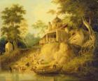 The Banks of the Ganges, c.1820-30 (oil on canvas)