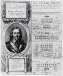 Portrait of King Charles I with diagrams showing the formation of his troops during the Bishops' War, c.1639 (engraving)