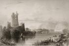 Ross Castle, Killarney, County Kerry, from 'Scenery and Antiquities of Ireland' by George Virtue, 1860s (engraving)