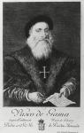 Portrait of Vasco da Gama (1469-1524) (engraving) (b/w photo)