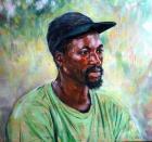 African Man, 1996 oil on canvas