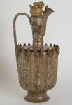 Pitcher with a handle and lid, from Khorasan, Safavid Dynasty (brass engraved with silver inlay)