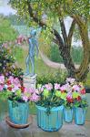 The Statue 'Tilly' in the Garden, 2017,(gouache)