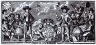 England's Famous Discoverers (engraving) (b/w photo)