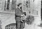 Claude Debussy in his garden (b/w photo)