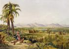 Pirara and Lake Amucu, The Site of Eldorado, printed by Georges Barnard, from 'Twelve Views in the Interior of Guiana', by Robert Herman Schomburgk (1804-65), published 1840 (hand coloured lithograph)