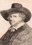 Jan van Goyen, illustration from '75 Portraits Of Celebrated Painters From Authentic Originals', published in London, 1817 (engraving)