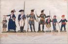 Characters of the French Revolution (gouache on paper)