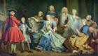 Madame Mercier (1683-1750) Surrounded by her Family, 1731 (oil on canvas)