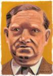 Evelyn Waugh, 2008 (oil on paper)