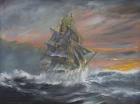 Terra Nova in fierce Gale at Dawn Dec 2nd 1910, 2007, (Oil on Canvas)