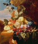 Still life with fruit and flowers