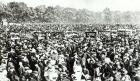 Great Votes for Women demonstration in Hyde Park, 21st June 1908 (b/w photo)