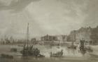 Margate Harbour, 1806 (brown wash over graphite)