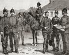 Officers and men of The Royal Irish Constabulary in the 19th century, the armed police force of the United Kingdom in Ireland until 1922.