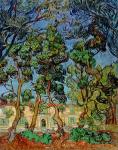 Trees in the Garden of St. Paul's Hospital, 1889 (oil on canvas)