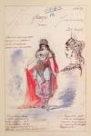 Costume designs for the role of Phrine in the opera 'Faust', by Charles Gounod (1818-93) 1882 (gouache & pen on paper)