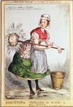 Robertena Peelena the Maid of All Work, no. 4 from the series 'Household Servants', published in 1829 (coloured engraving)