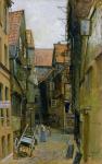 The Matthiasstrasse in Hamburg, 1891 (w/c on paper)