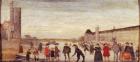Skaters on the Seine in 1608 (oil on canvas)