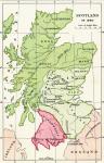 Map of Scotland in 1290, from 'A Short History of the English People' by J. R. Green, published 1893 (colour litho)