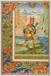 A court fool, reproduction of a miniature from a 15th century manuscript, from 'Le Moyen Age et La Renaissance' by Paul Lacroix (1806-84) published 1847 (colour litho)