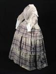 Crinoline dress, 1850-60 (printed muslin)