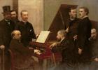 Around the Piano, 1885 (oil on canvas)