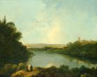 The Nemi Lake near Rome, c.1760 (oil on canvas)