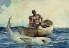 Shark Fishing, 1885 (w/c on paper)