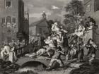 The Election, Chairing the Member, from 'The Works of William Hogarth', published 1833 (litho)