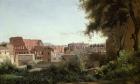 View of the Colosseum from the Farnese Gardens, 1826 (oil on paper laid on canvas)