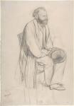 Study for a portrait of Manet (black chalk)