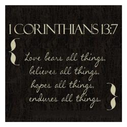 1 Corinthians 13-7-NKV | Obraz na stenu