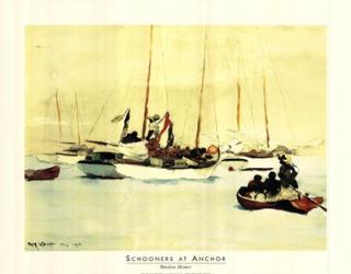 Winslow Homer - Schooners at Anchor Size 22x28 | Obraz na stenu