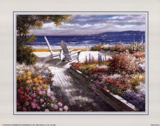 Path With Beach Chairs | Obraz na stenu