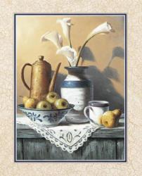 Mason Jar With White Lilies | Obraz na stenu