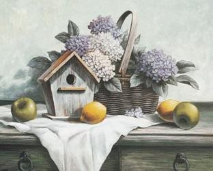 Birdhouse, Hydrangea, Apple | Obraz na stenu