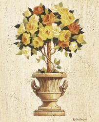 Yellow And Orange Rose Topiary | Obraz na stenu