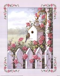 Birdhouse With Roses | Obraz na stenu