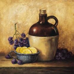 Jug with Grapes and Lemons | Obraz na stenu