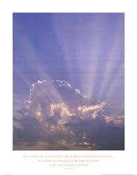 Clouds With Sun Rays - Vertical | Obraz na stenu