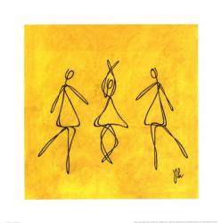 Joy - Yellow Dancers | Obraz na stenu