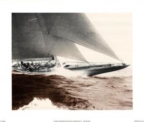 Mariner's Museum - Rainbow's Finish 1934 Vintage Maritime Size 10x12 | Obraz na stenu