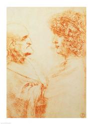 Two Heads in Profile, c.1500 | Obraz na stenu