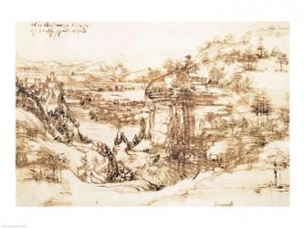 Arno Landscape, 5th August, 1473 | Obraz na stenu